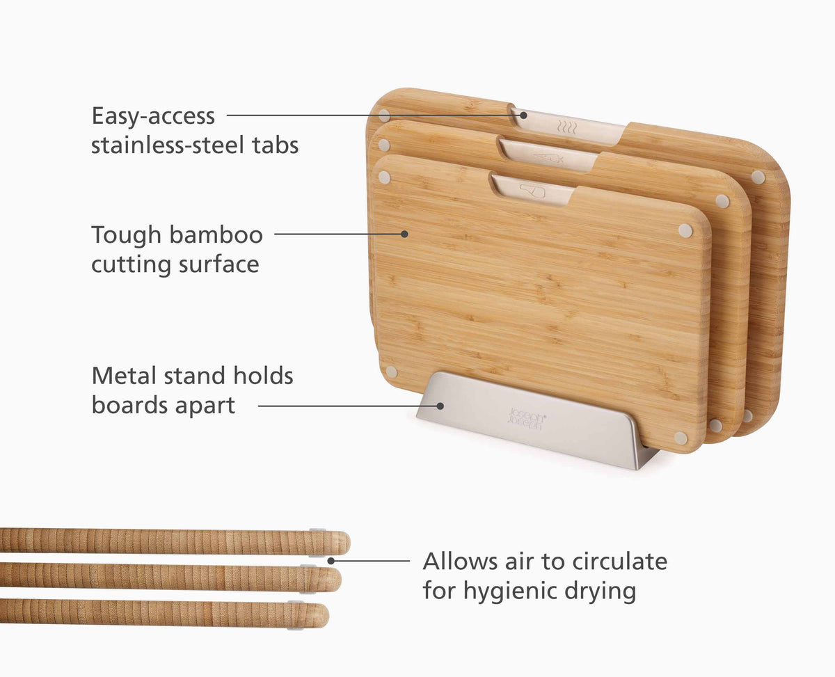 2-piece Bamboo Cutting Board & Knives Set