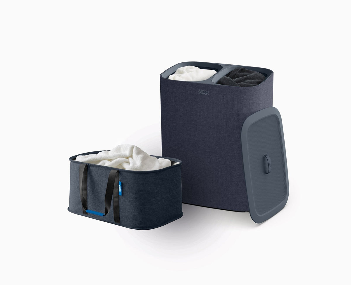2-piece Black Tota Twin 90L & Hold-All™ 35L Laundry Basket Set