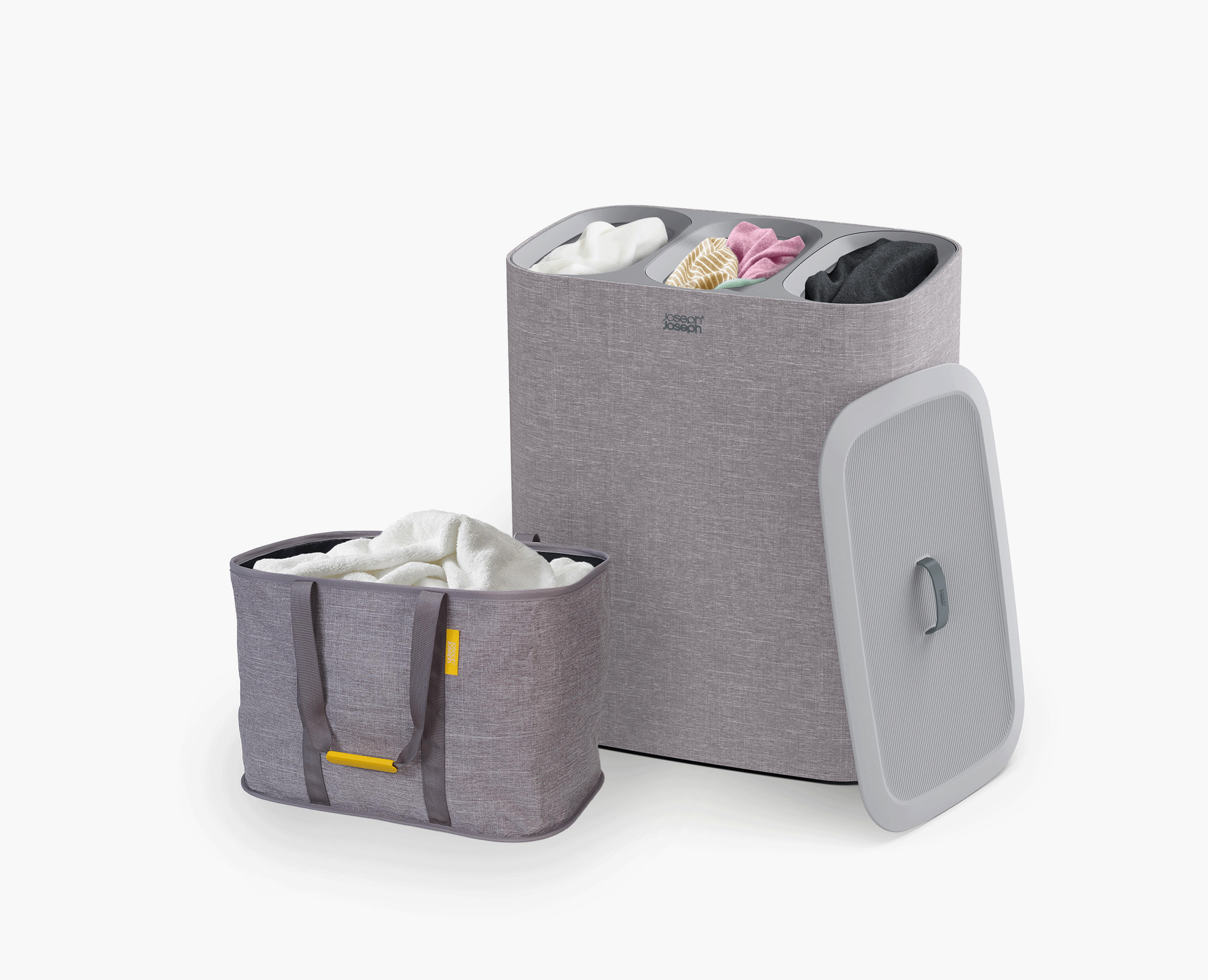 2-piece Gray Tota Trio 90L & Hold-All™ Max 55L Laundry Basket Set