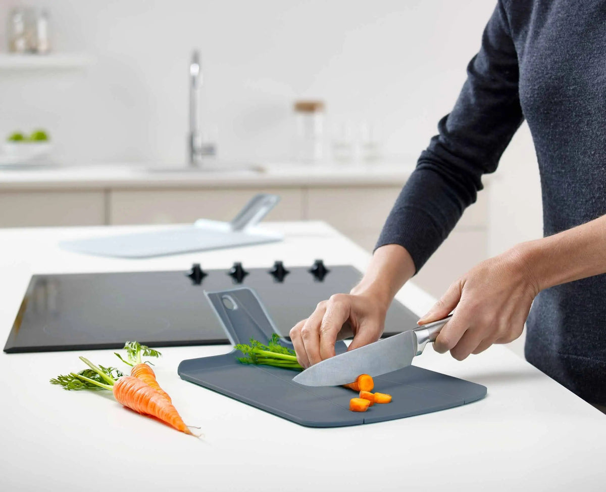 Chop2Pot™ Plus 2-piece Blue Cutting Board Set