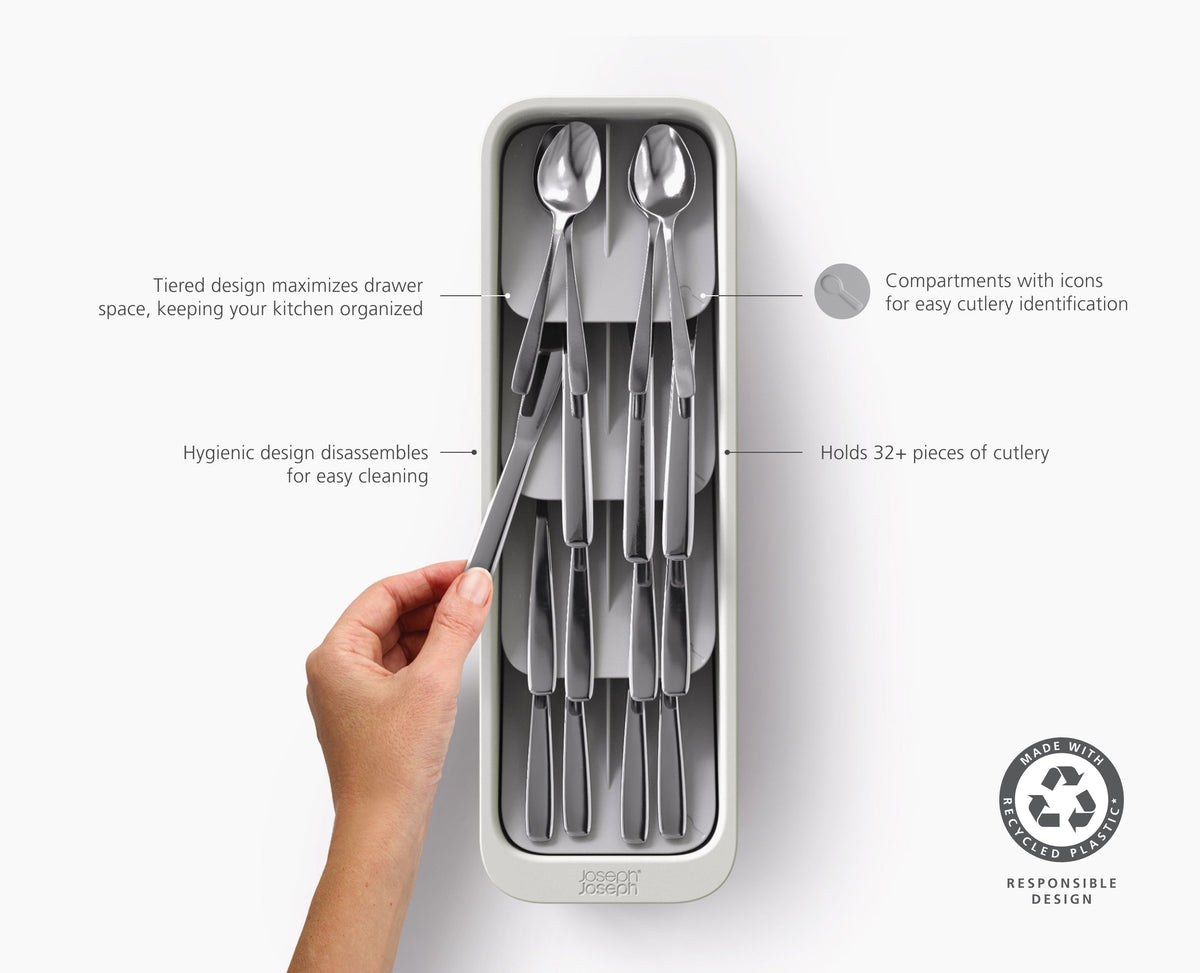 DrawerStore™ Compact Tiered Cutlery Organizer