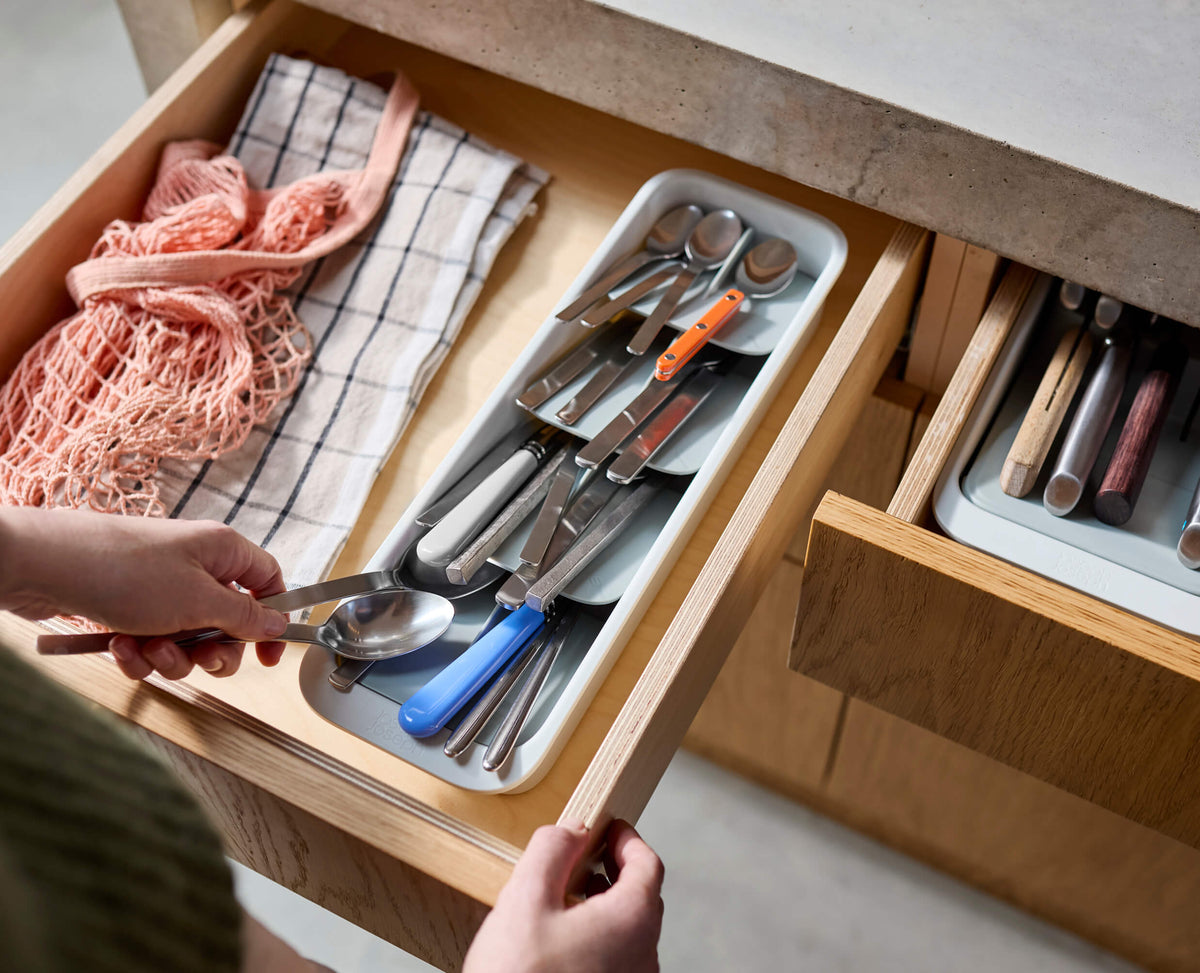 DrawerStore™ Compact Tiered Cutlery Organizer