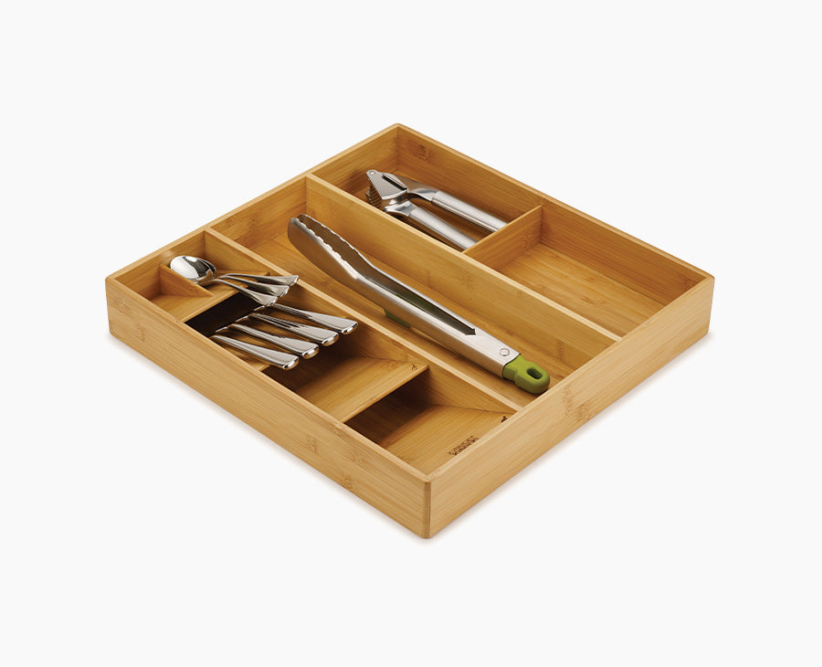 DrawerStore™ Bamboo Cutlery, Utensil & Gadget Organizer