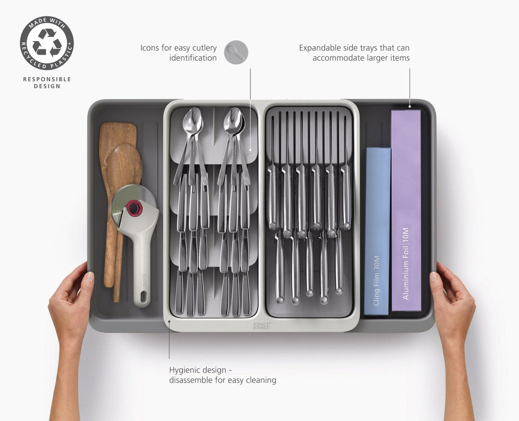 DrawerStore™ Expanding Tiered Cutlery, Utensil, Gadget & Knife Organizer