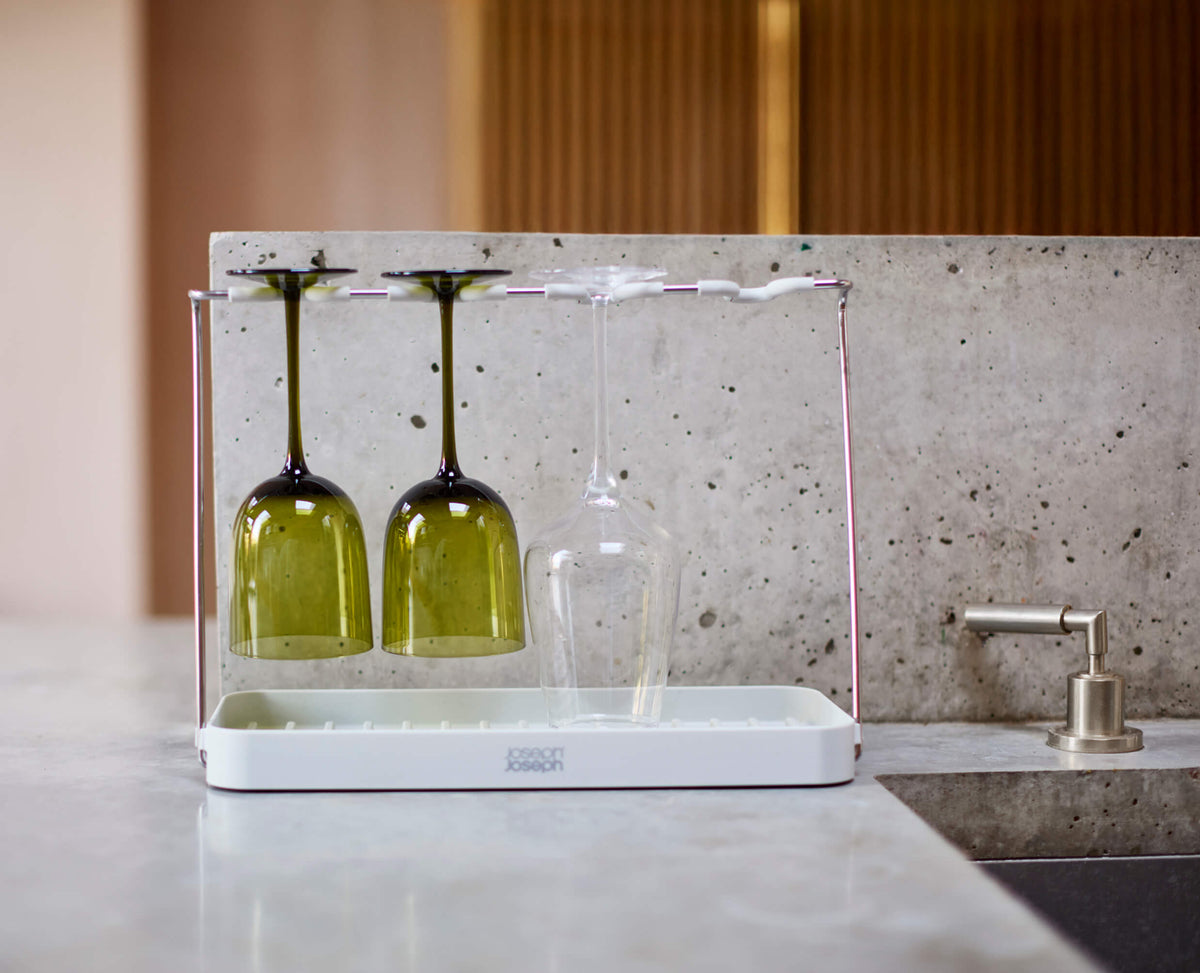 DrySmart™ Folding Wine Glass Drying Rack