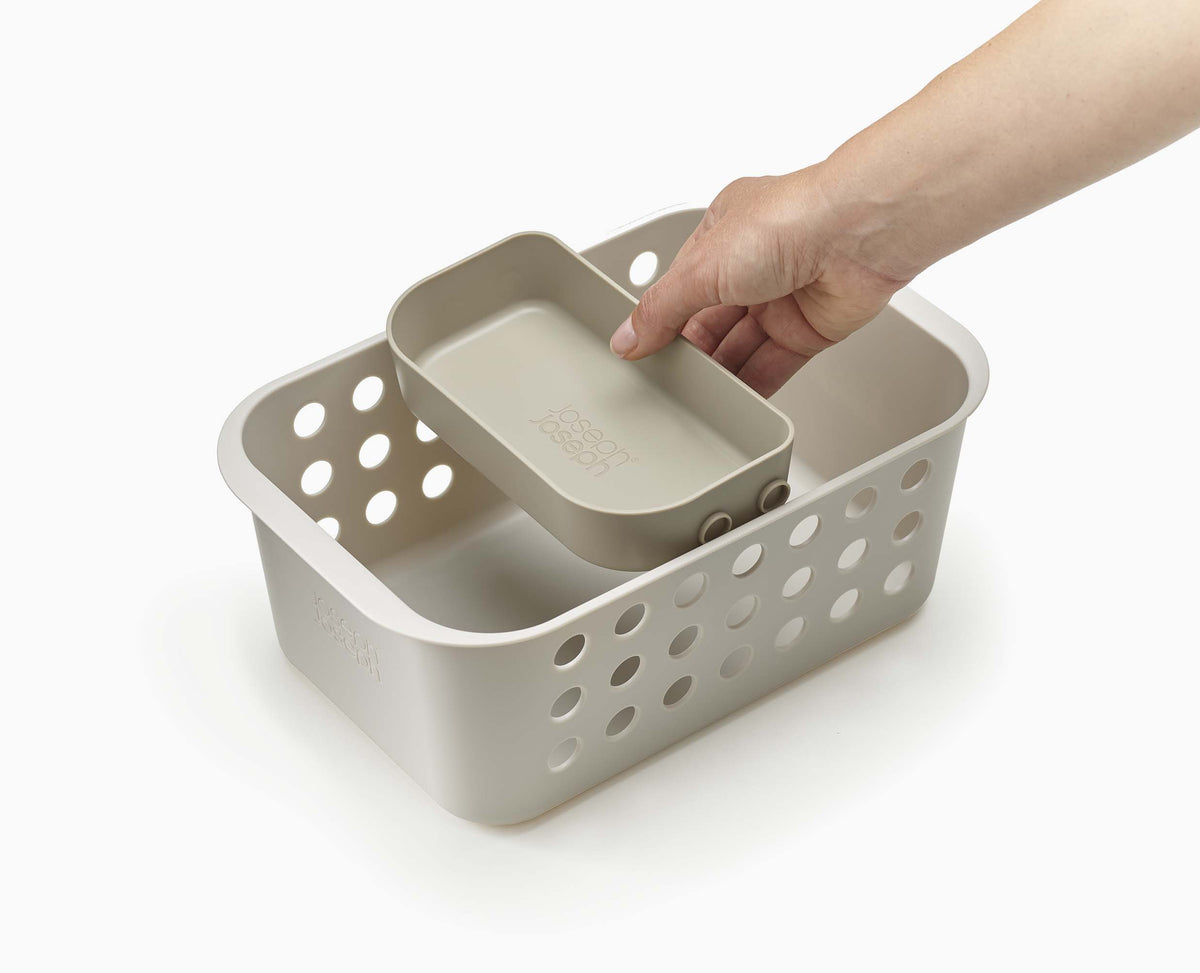 EasyStore™ Ecru Bathroom Storage Basket