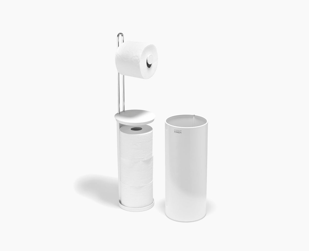 EasyStore™ Gloss White Concealed Toilet Paper Holder