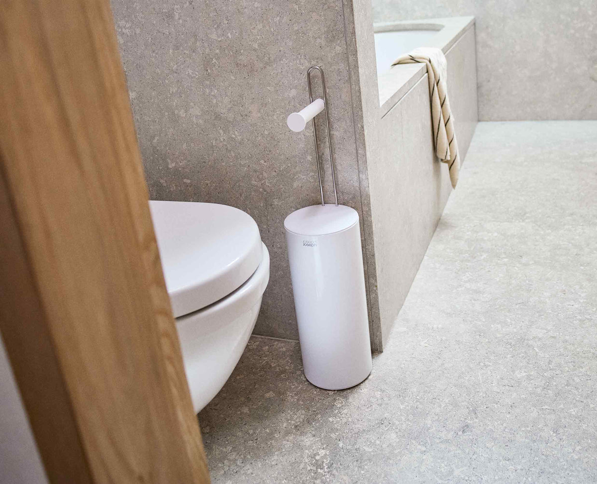 EasyStore™ Gloss White Concealed Toilet Paper Holder