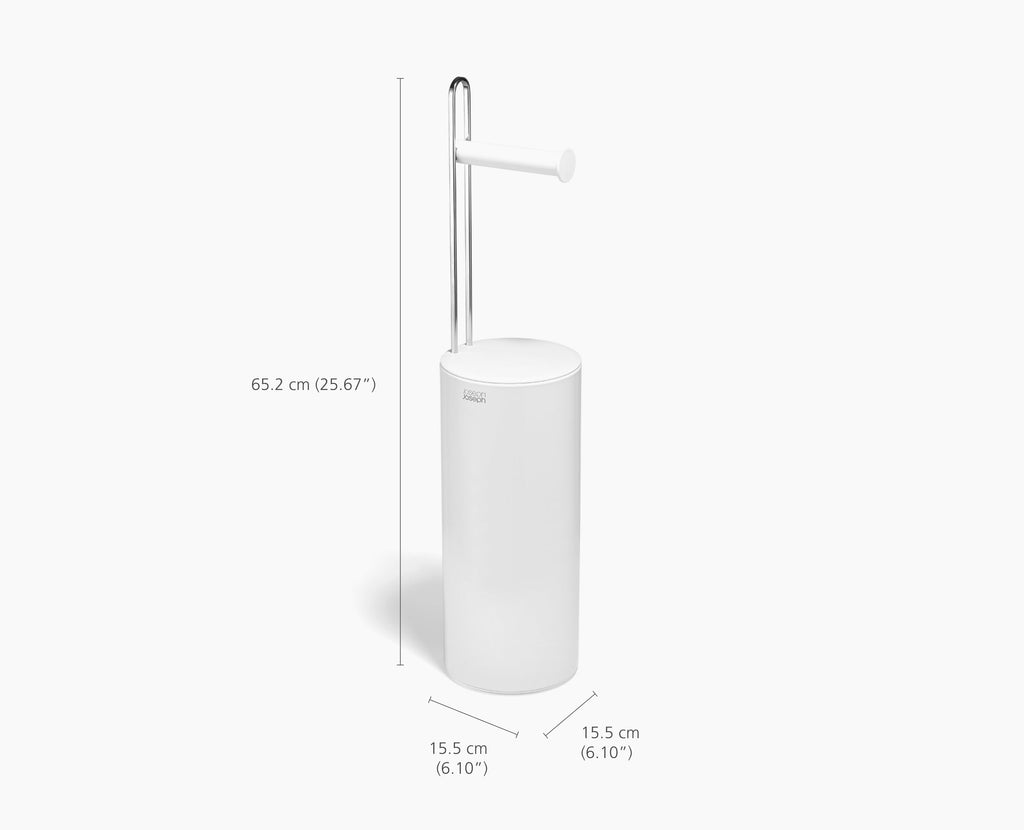 EasyStore™ Gloss White Concealed Toilet Paper Holder