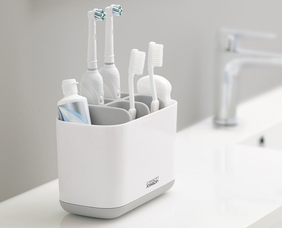 EasyStore™ Large Light Gray Toothbrush Holder