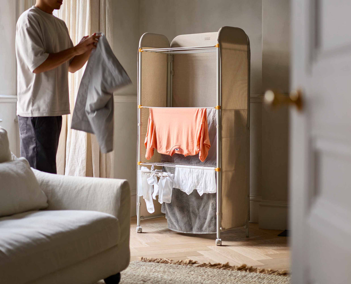 Eclipse™ 3-tier Ecru Clothes Drying Rack With Screen