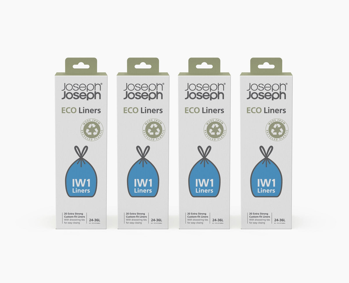 IW1 24-36L Gray Recycled Trash Bags - 4 pack