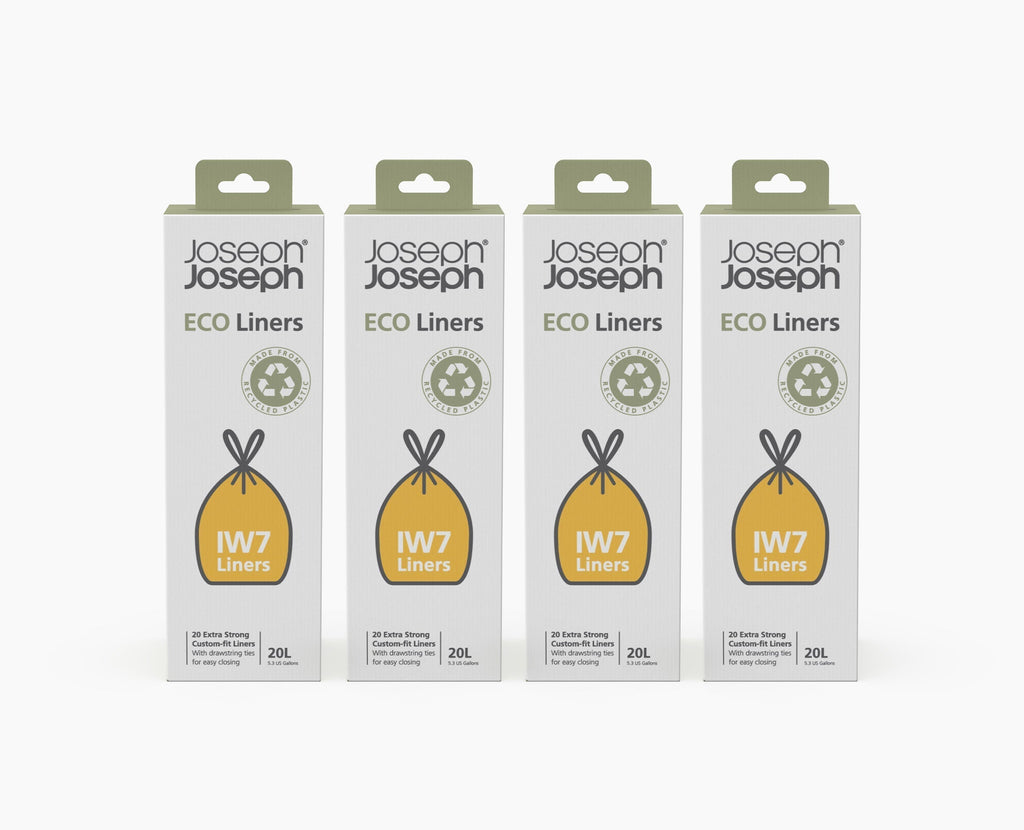 IW7 20L Gray Recycled Trash Bags - 4 pack