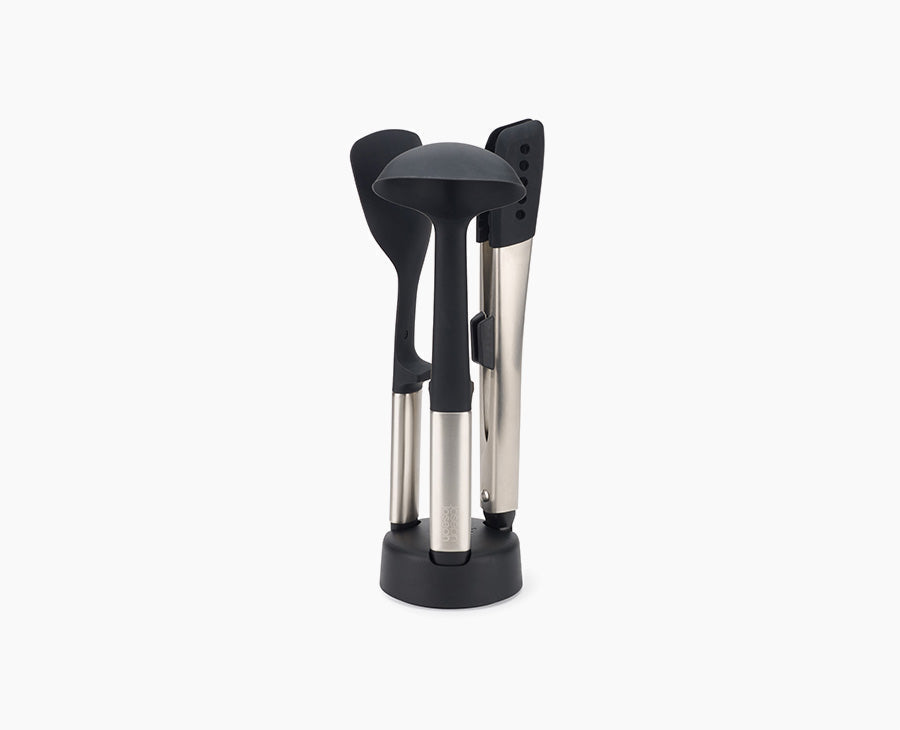 Elevate™ Fusion 3-piece Stainless-steel Utensil Set with Compact Stand
