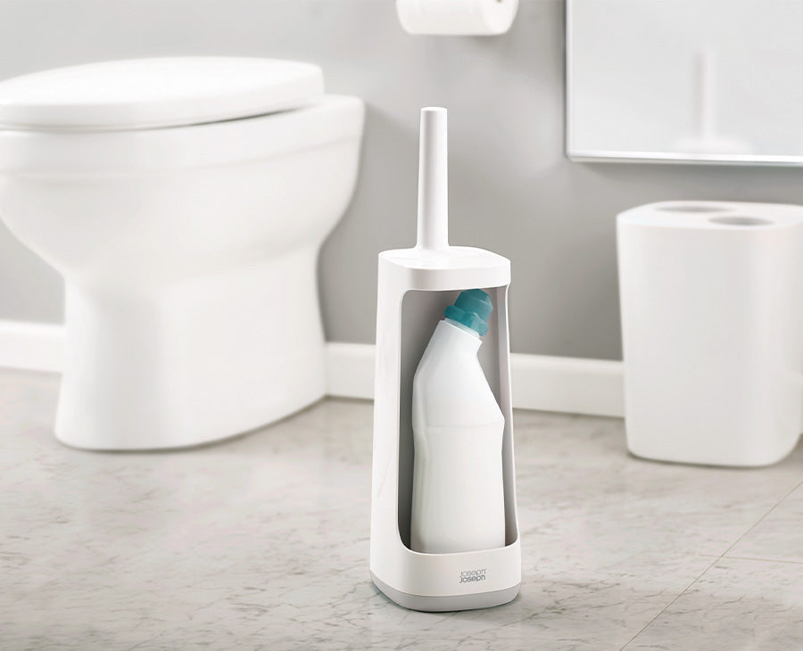 Flex™ Plus Light Gray Toilet Brush with Storage Caddy