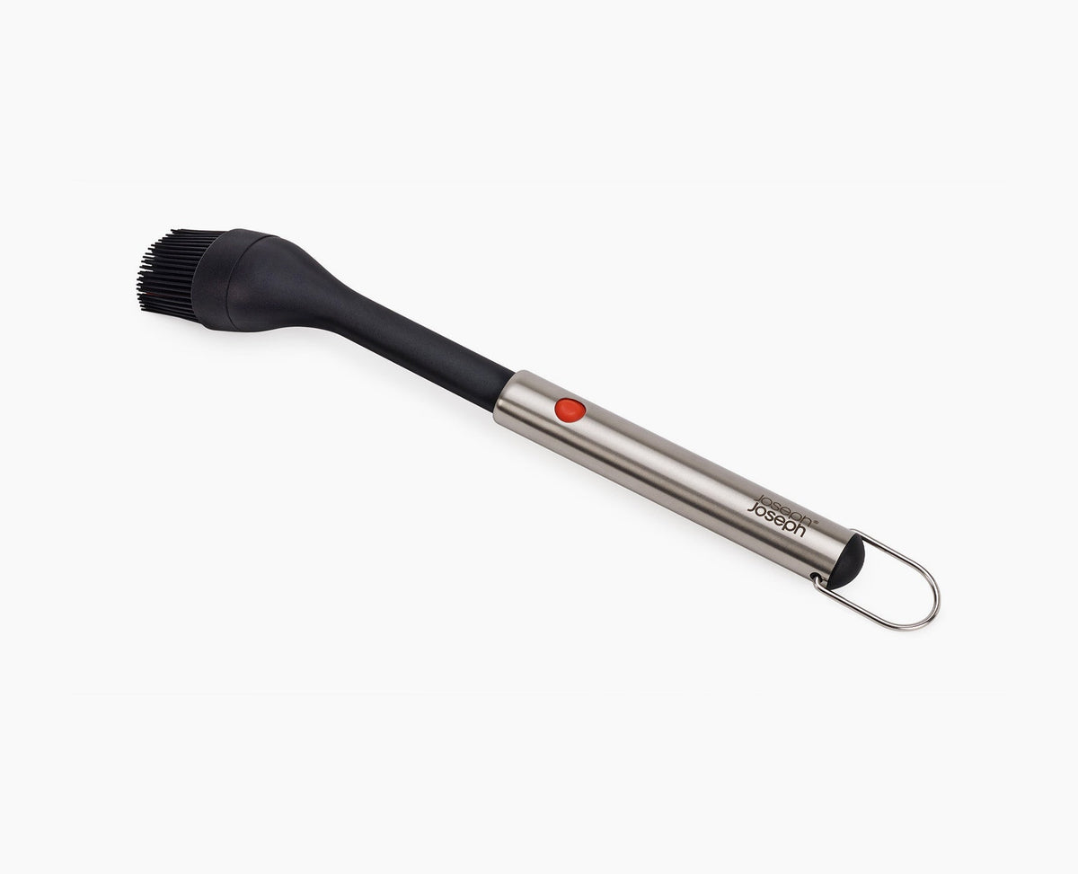 GrillOut™ Black BBQ Silicone Basting Brush with Extending Handle