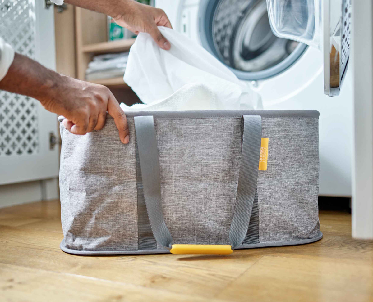 Hold-All™ Gray Collapsible 35L Laundry Basket