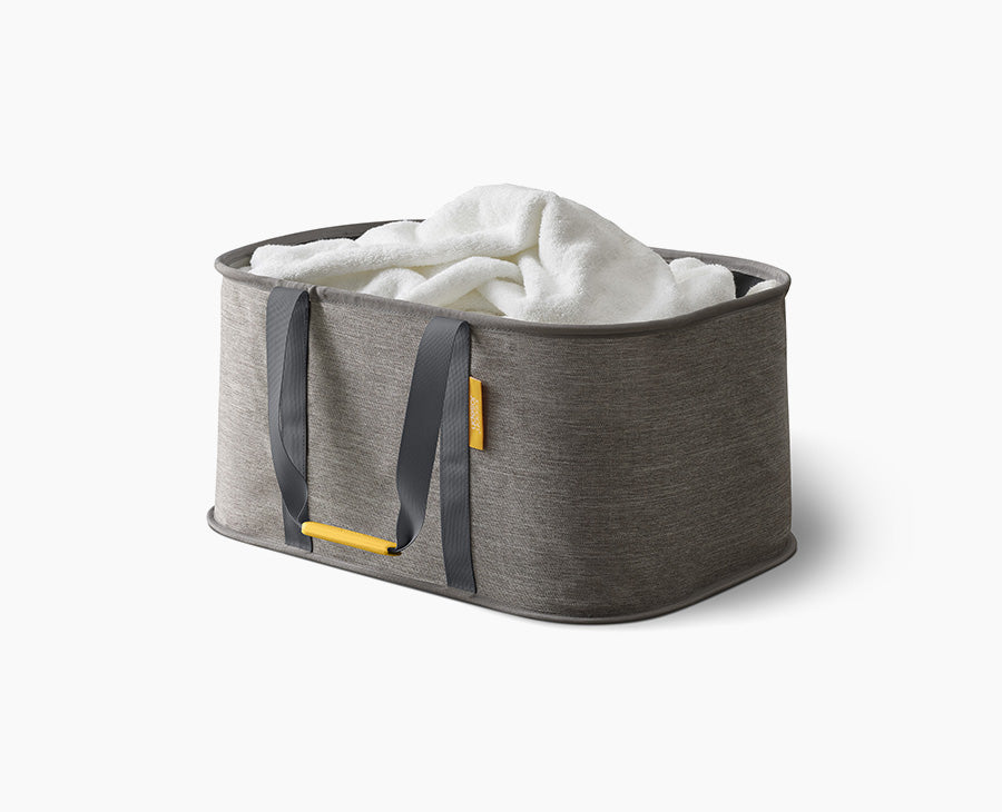Hold-All™ Gray Collapsible 35L Laundry Basket