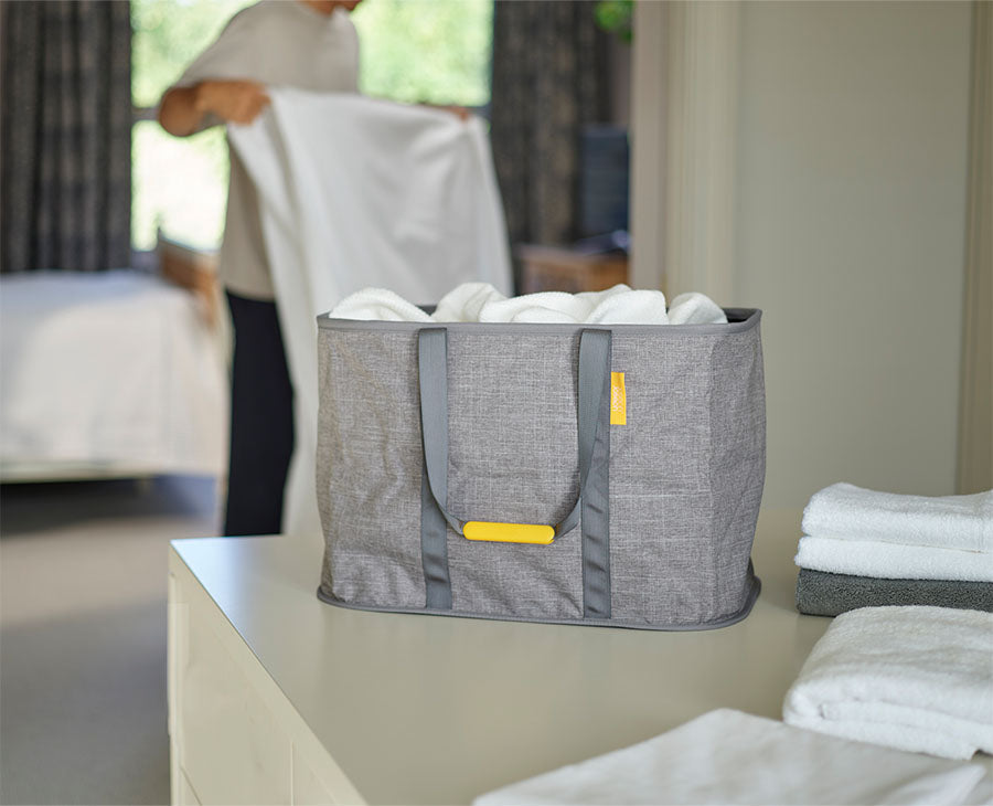 Hold-All™ Max Gray Collapsible 55L Laundry Basket