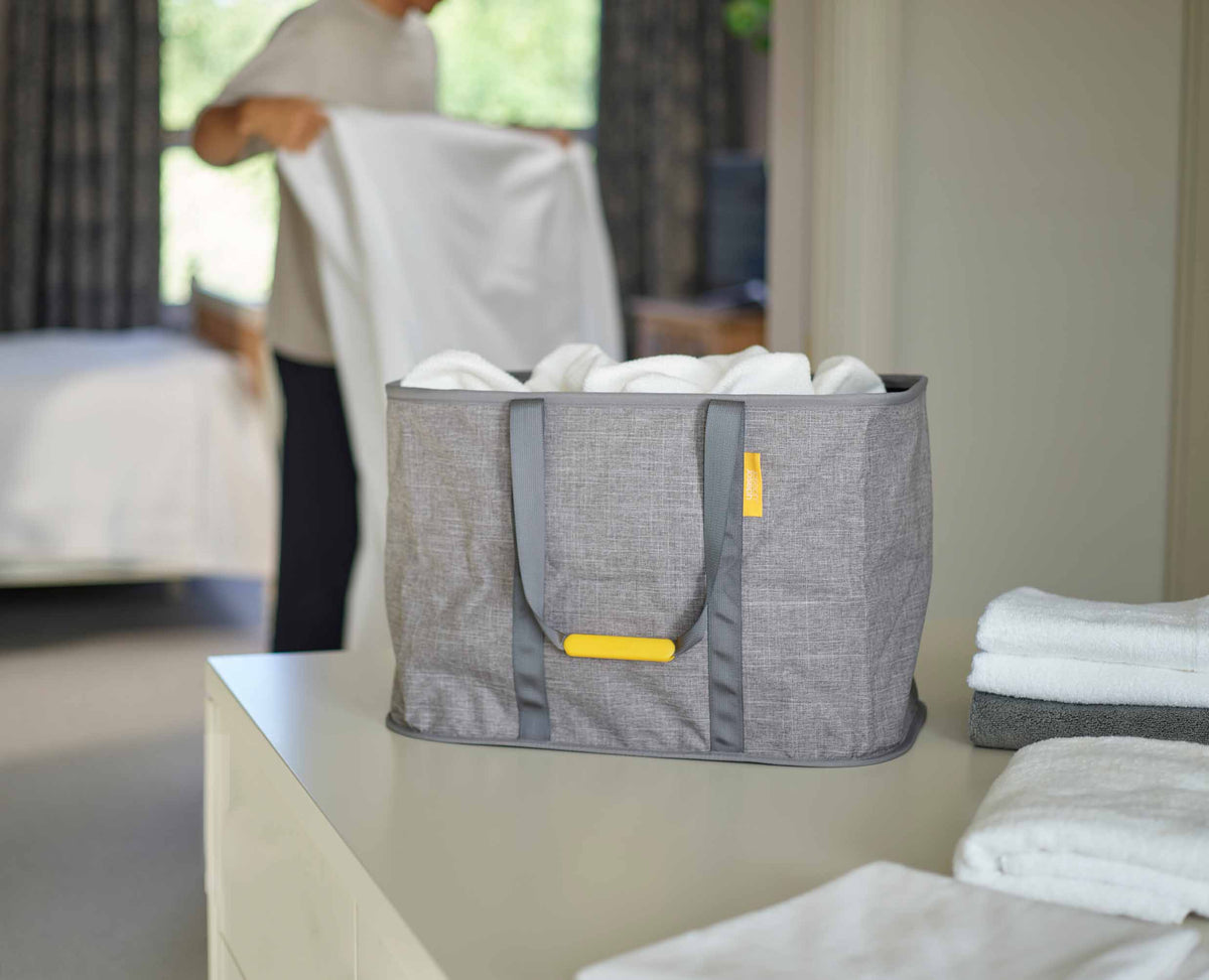 Hold-All™ Max Gray Collapsible 55L Laundry Basket