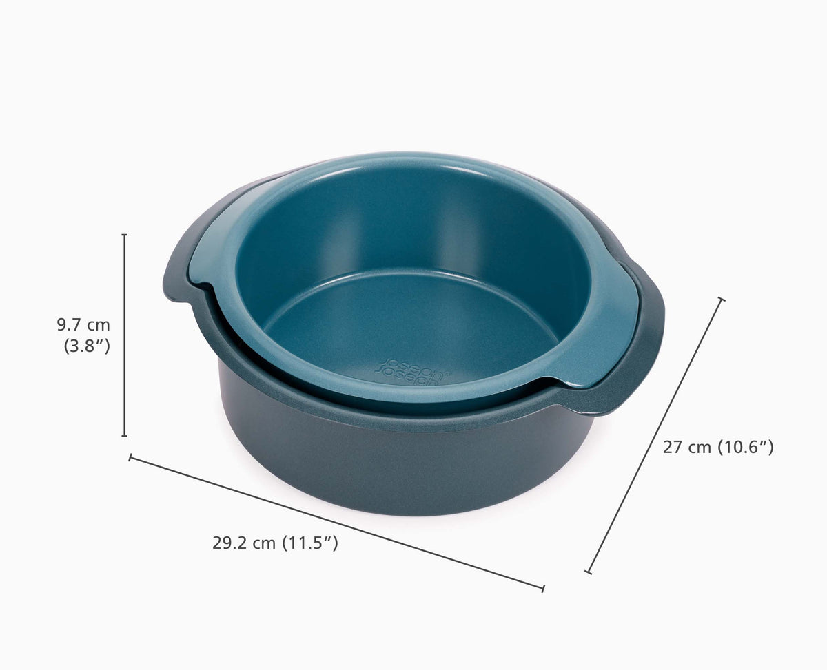 Nest™ Bake Non-Stick 2-piece Blue Round Cake Pan Set