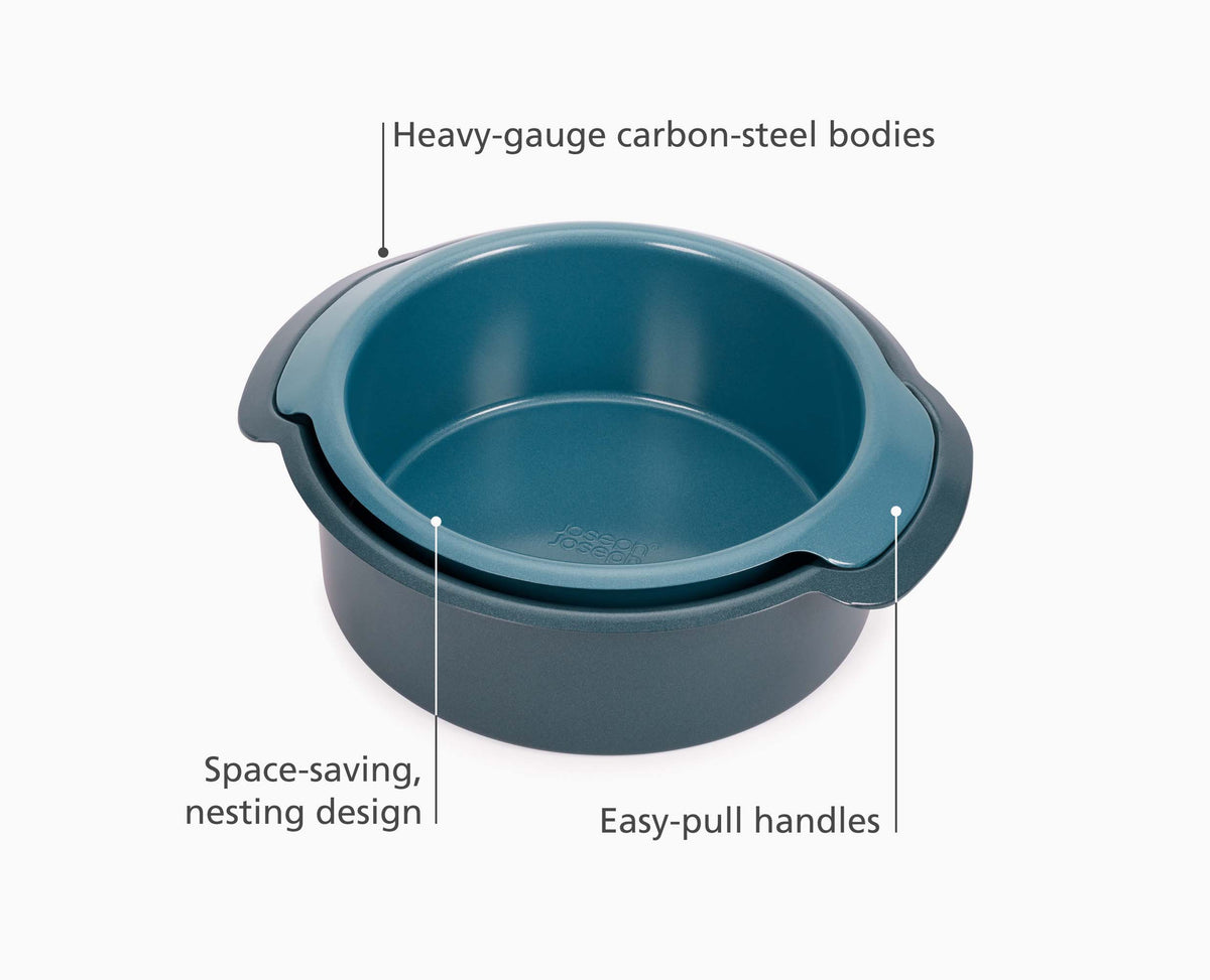 Nest™ Bake Non-Stick 2-piece Blue Round Cake Pan Set