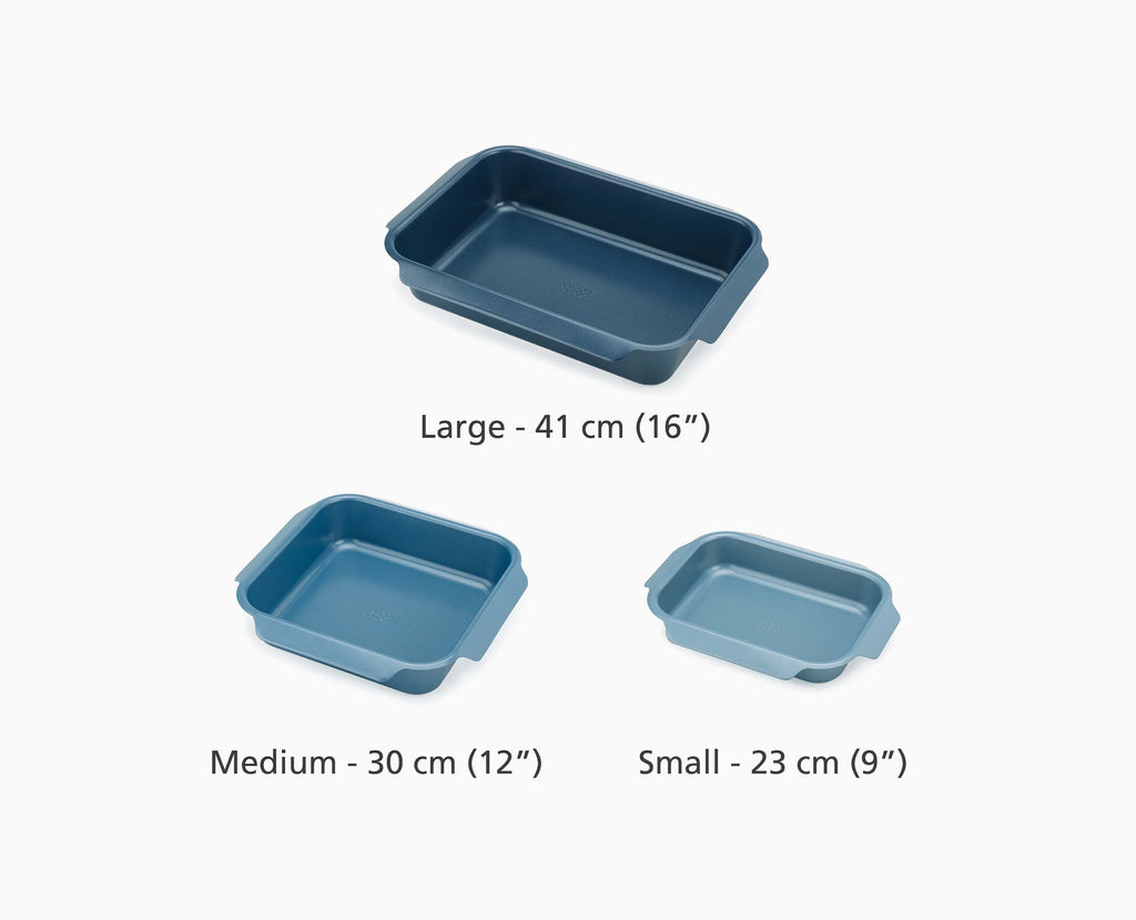 Nest™ Oven Non-stick 3-piece Blue Roasting Pan Set