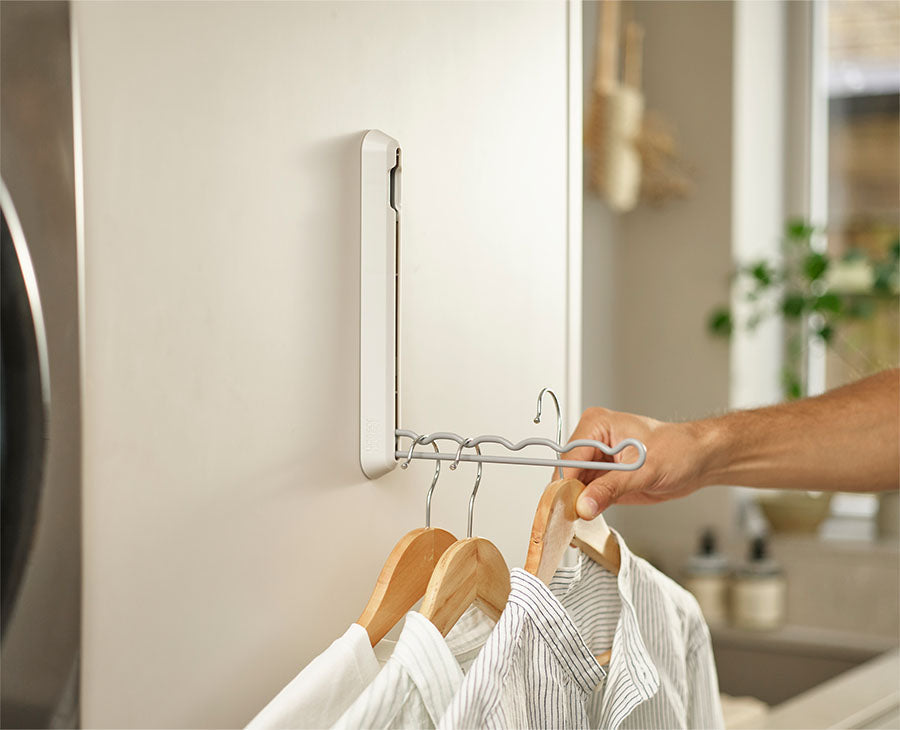 Orderly™ Ecru Retractable Hanging Rack