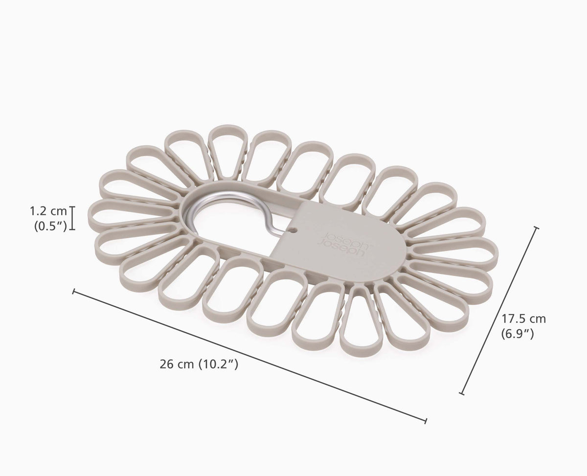 Petal™ 22-piece Quick-grip Ecru Drying Hanger
