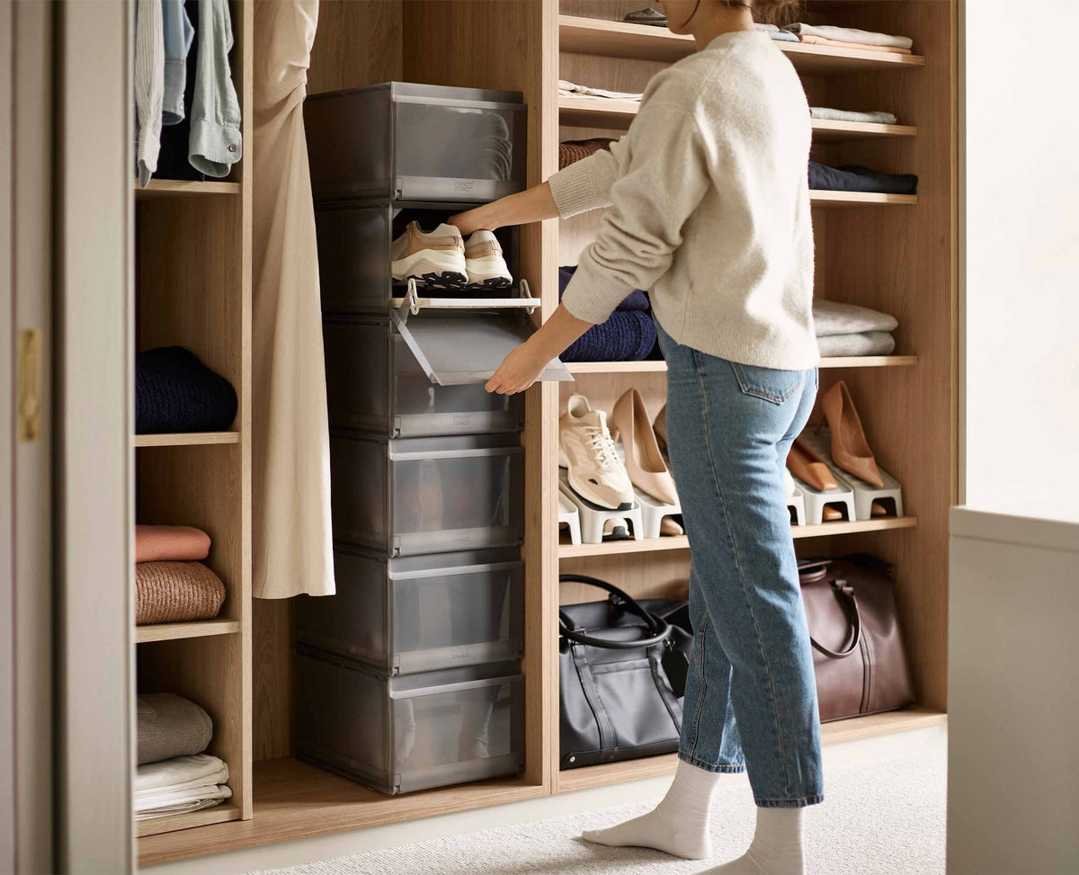 ShoeCase 6-piece Gray Shoe Storage Box