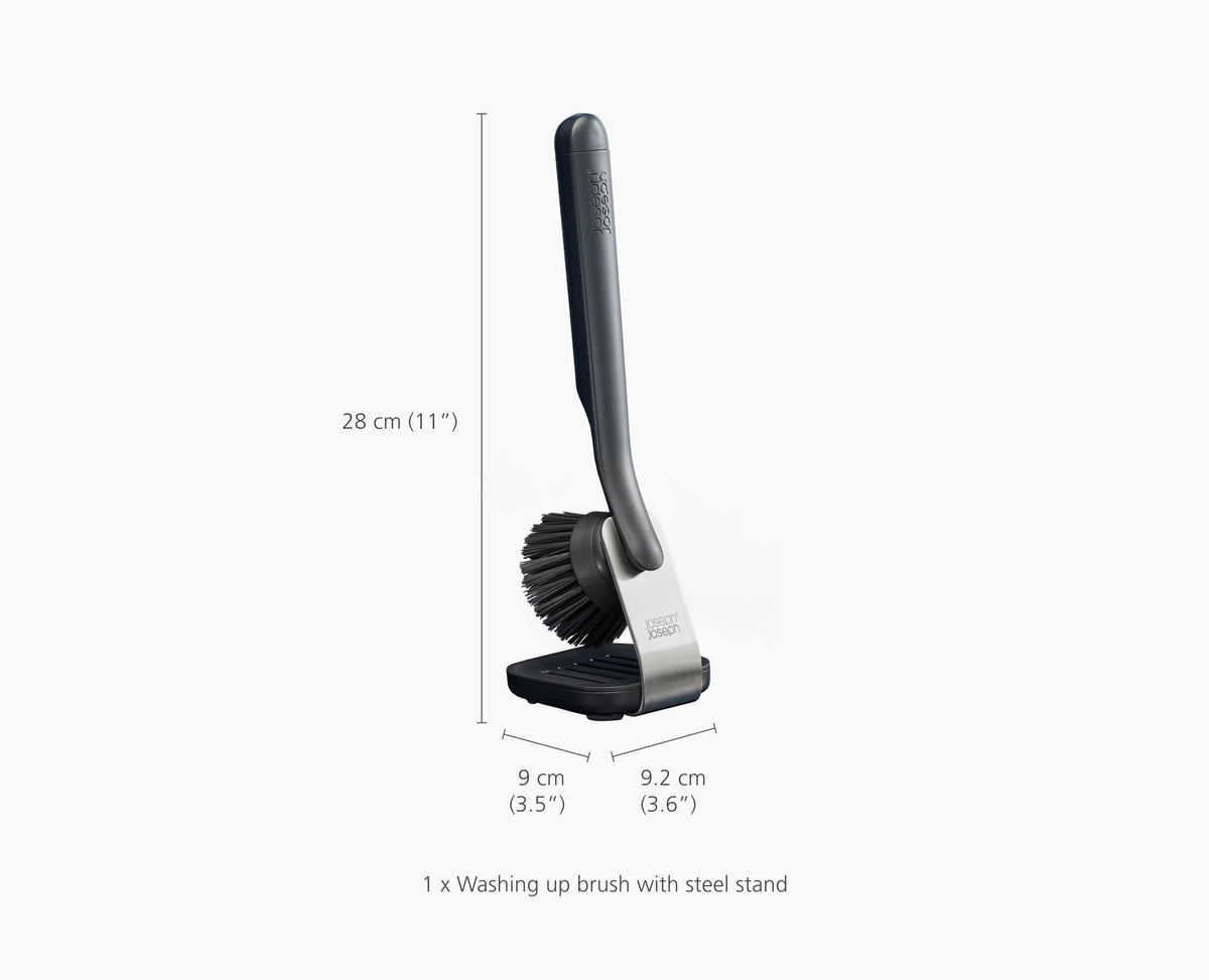 SinkTech™ Dish Brush with Steel Stand & Extra Heads