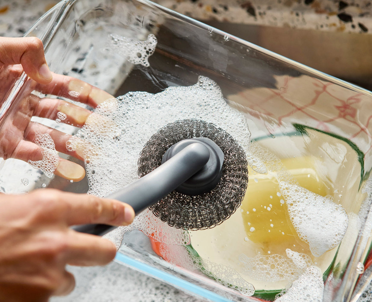 SinkTech™ Dish Brush with Steel Stand & Extra Heads