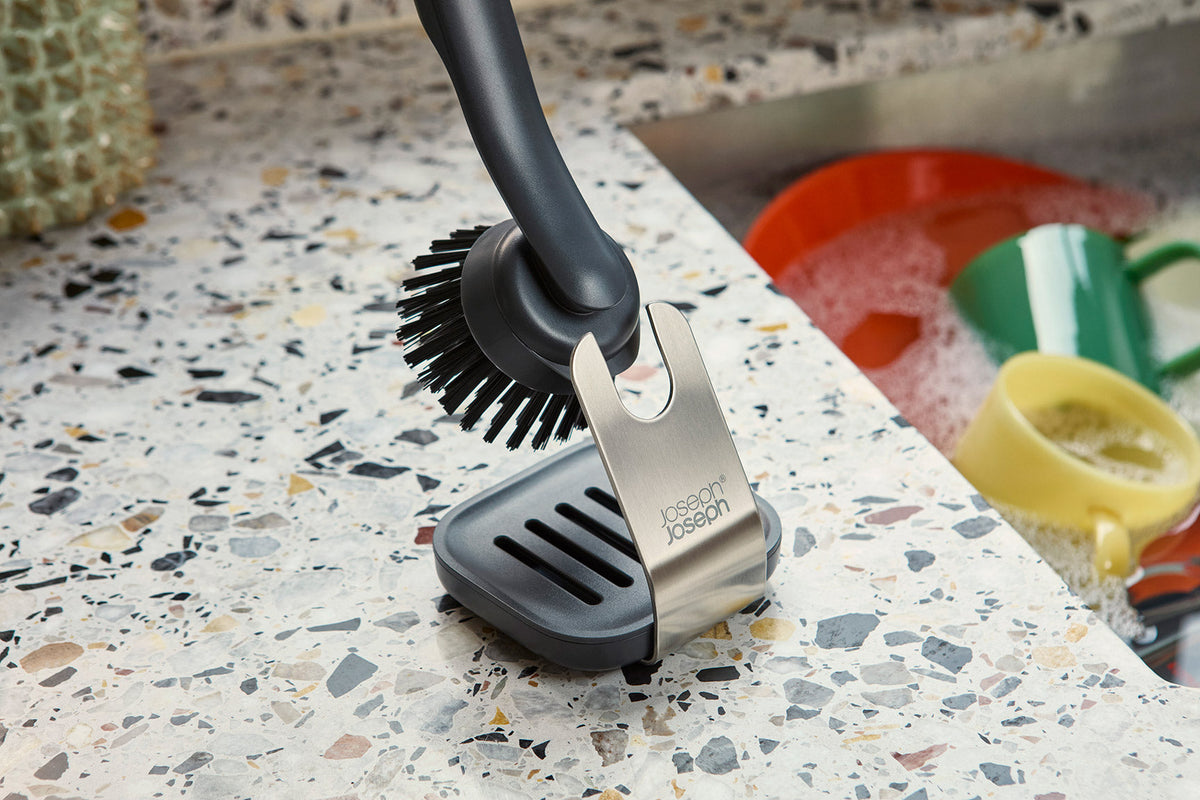 SinkTech™ Dish Brush with Steel Stand