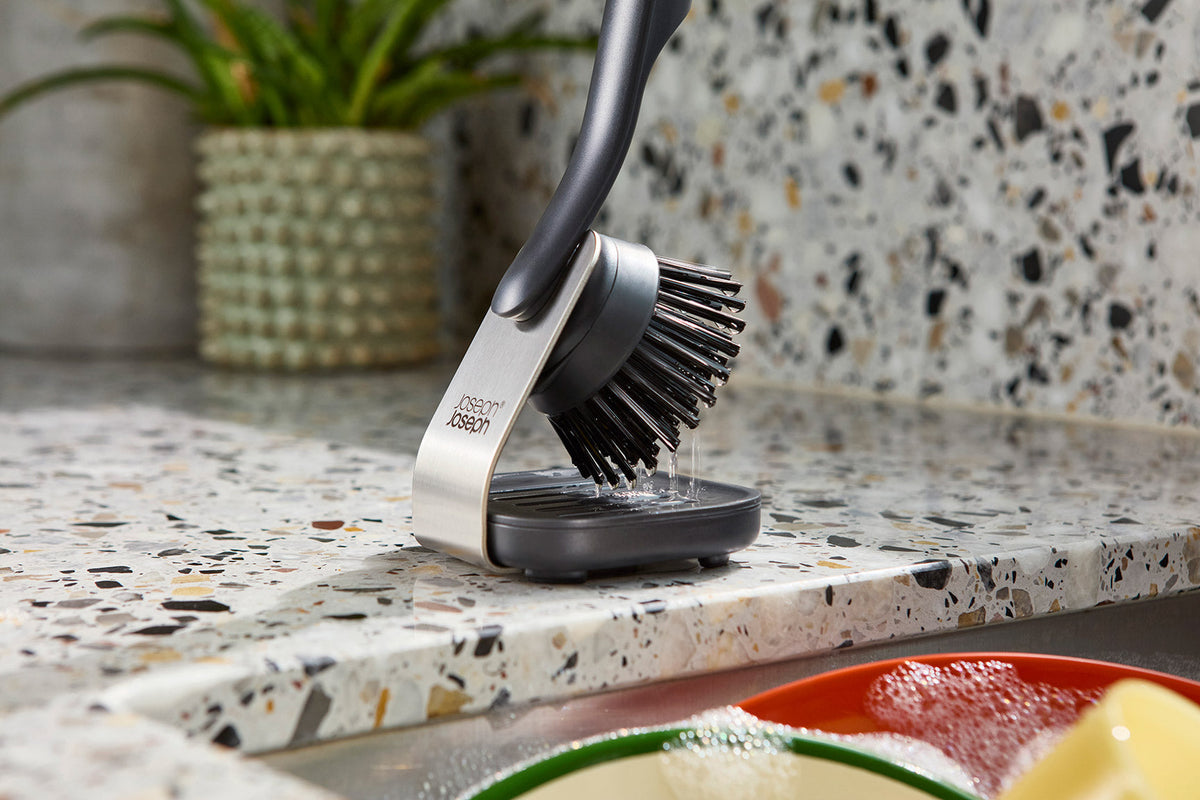 SinkTech™ Dish Brush with Steel Stand