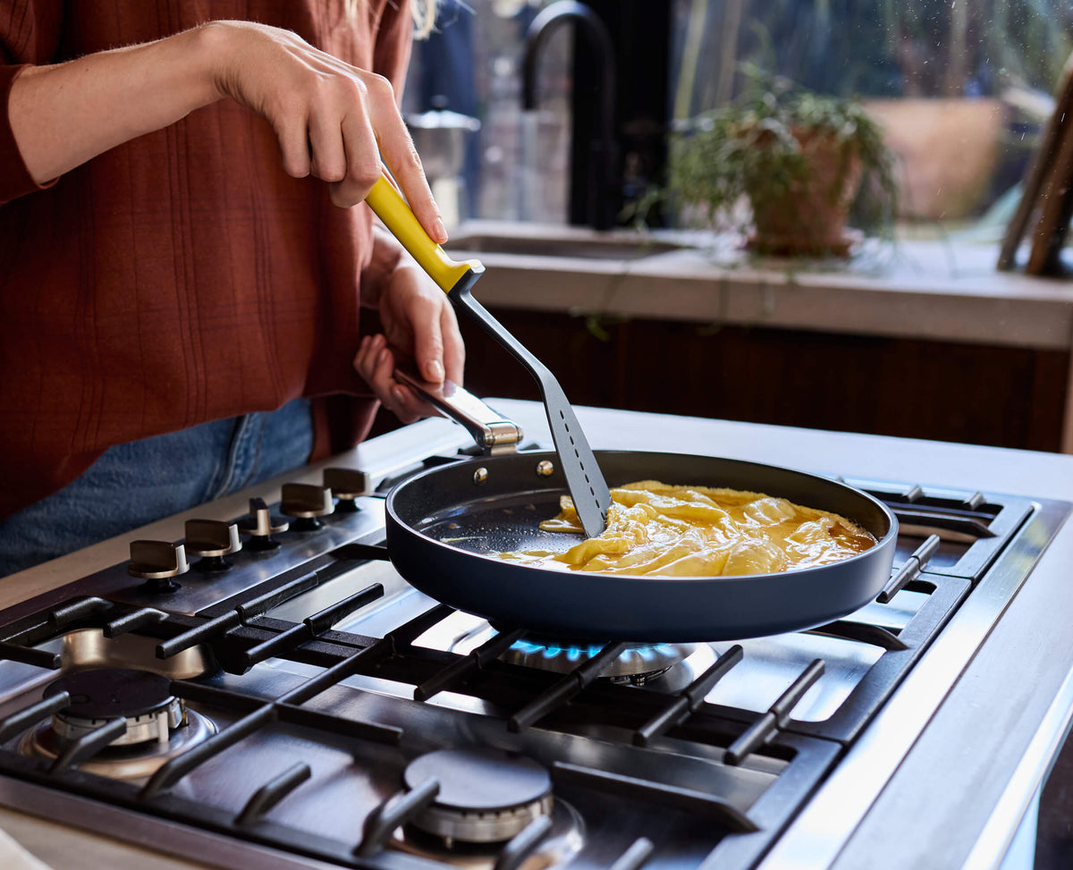 Space Folding Handle Non-Stick 11" Blue Shallow Frying Pan