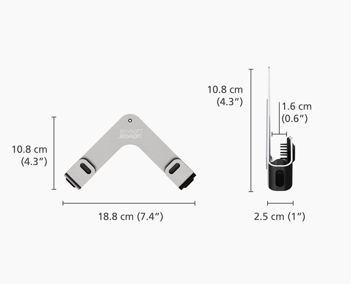 Space Pack of 2 Stainless-steel Pot Lid Holders