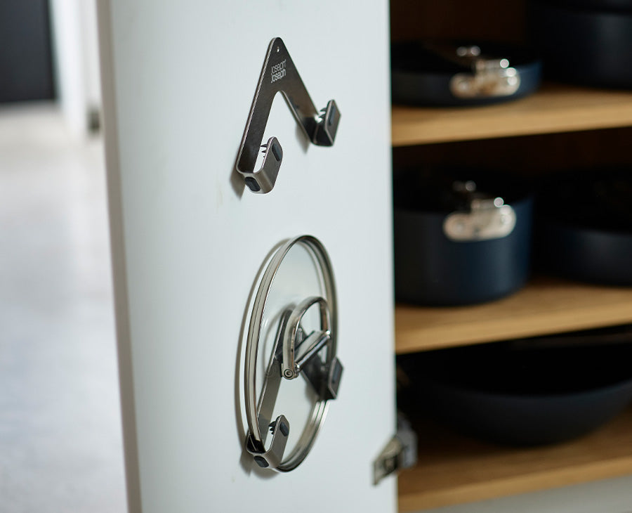 Space Pack of 2 Stainless-steel Pot Lid Holders