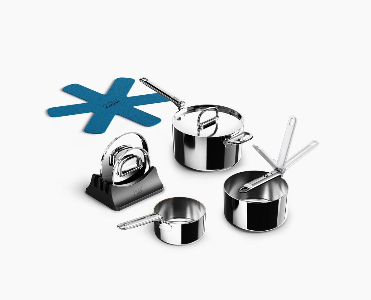 Space Steel Folding Handle 6-Piece Saucepan Set
