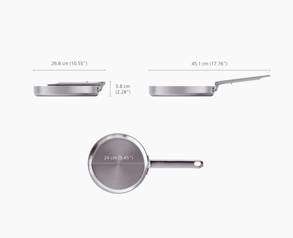 Space Steel Folding Handle 9.5" Frying Pan