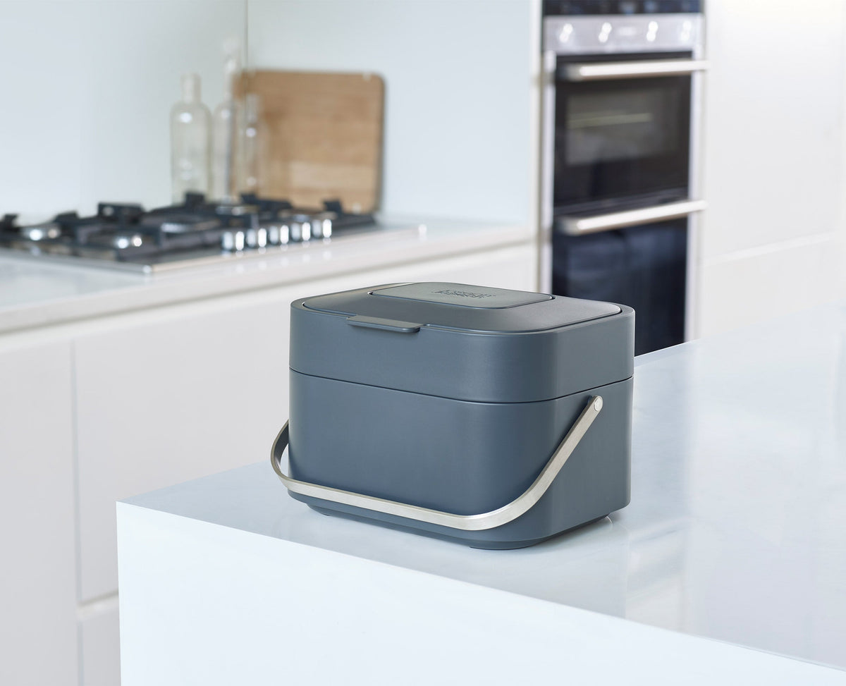 Stack 4L Gray Food Waste Caddy Starter Set