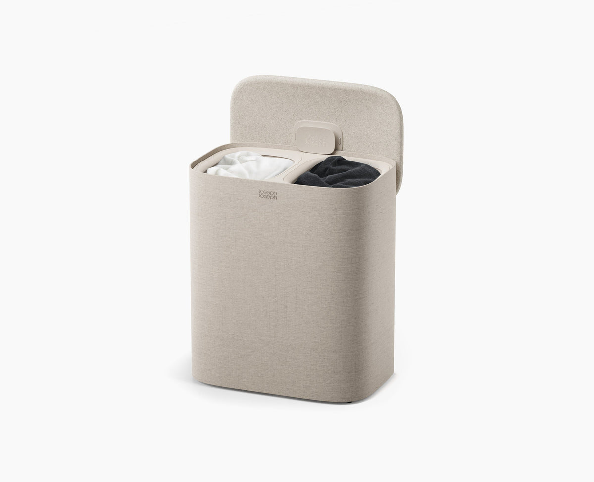 Tota 2 Twin 90L Pale Mushroom Laundry Separation Basket