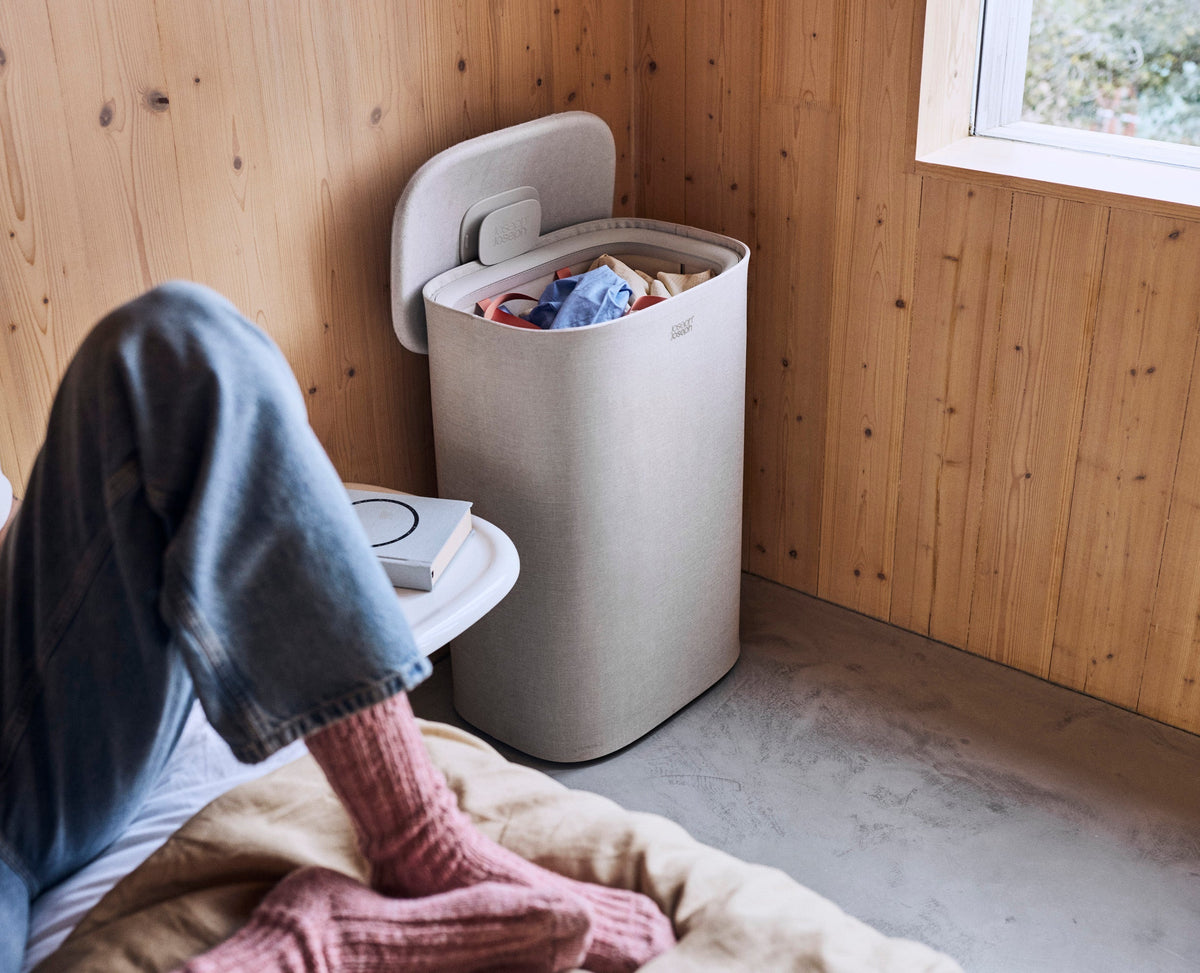 Tota 2 One 60L Pale Mushroom Laundry Basket