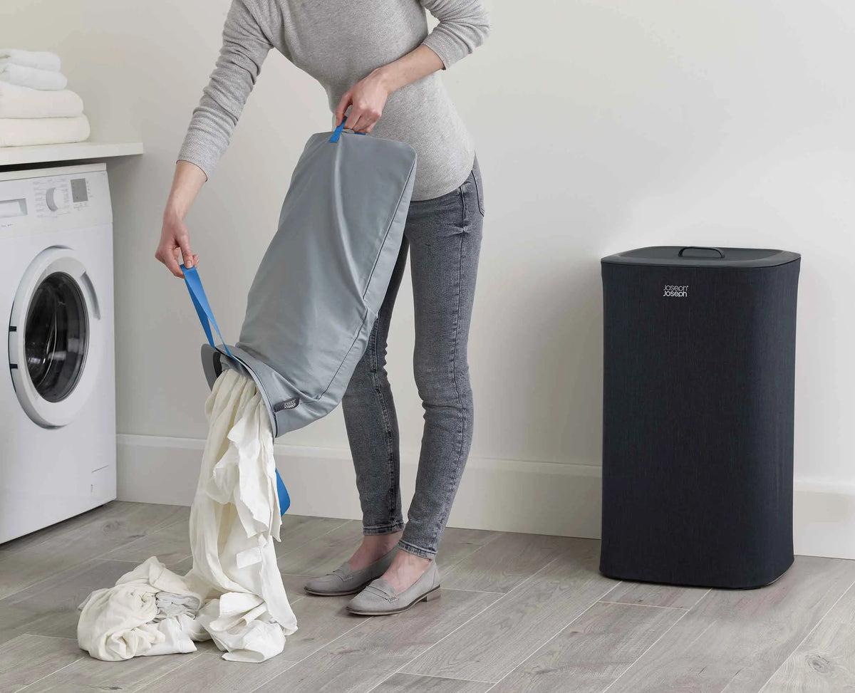 Tota Twin 60L Black Laundry Separation Basket