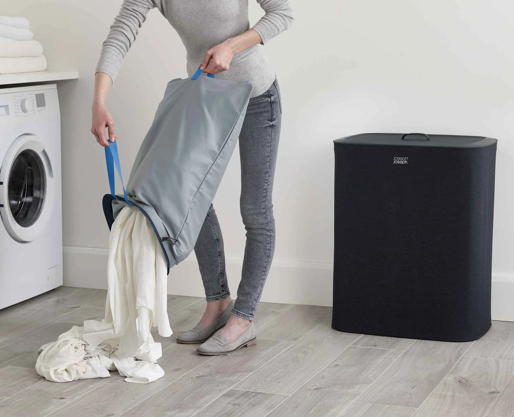 Tota Twin 90L Black Laundry Separation Basket