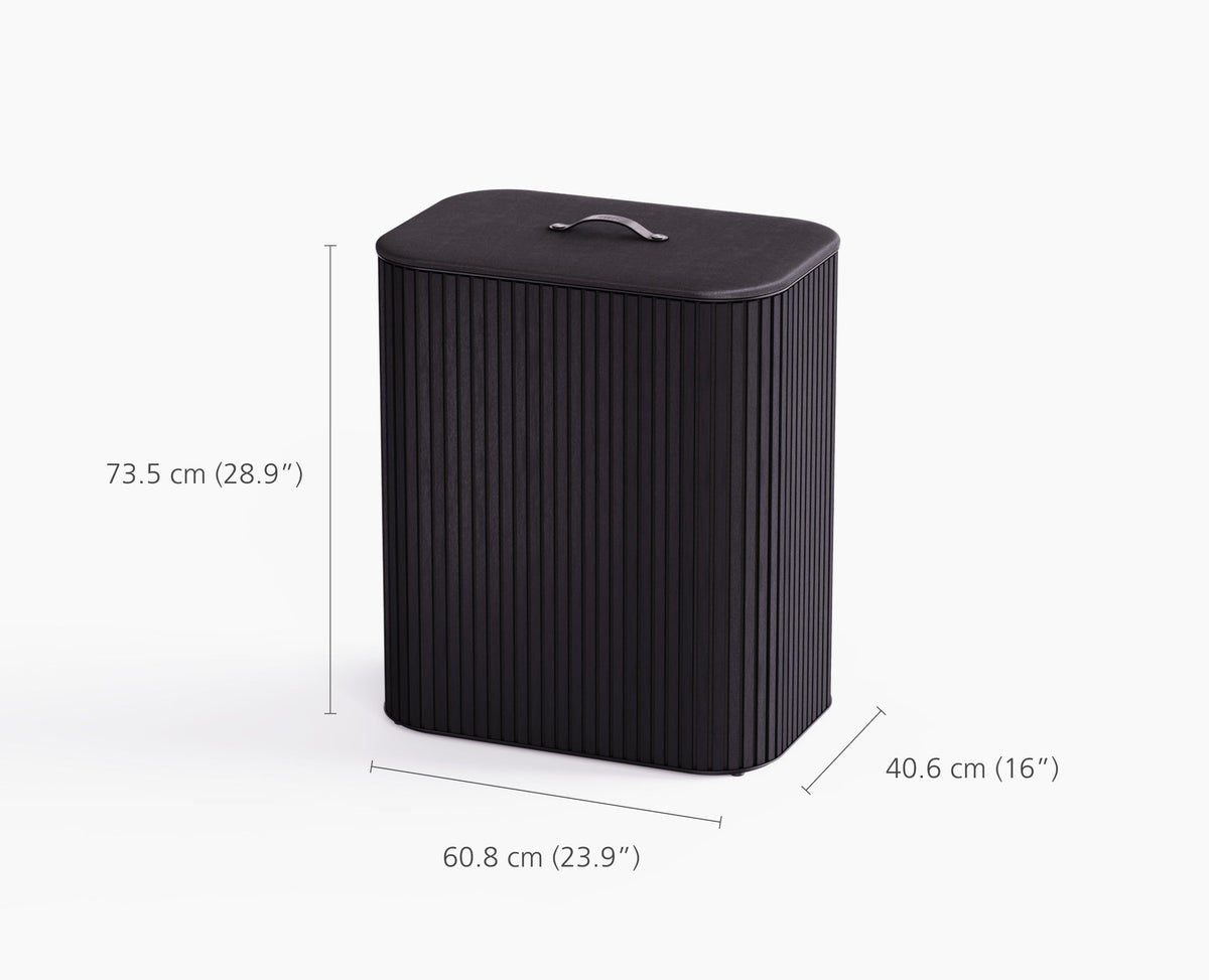Tota Twin Luxe 90L Black Laundry Separation Basket