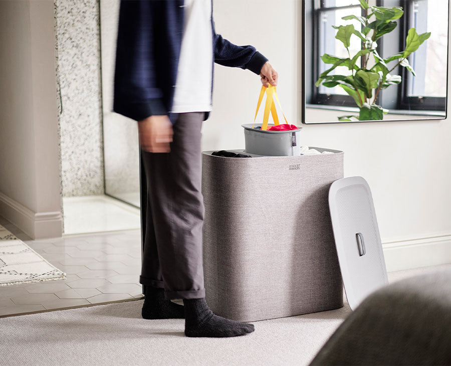 Tota Trio 90L Gray Laundry Separation Basket