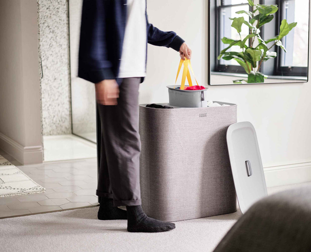 Tota Trio 90L Gray Laundry Separation Basket