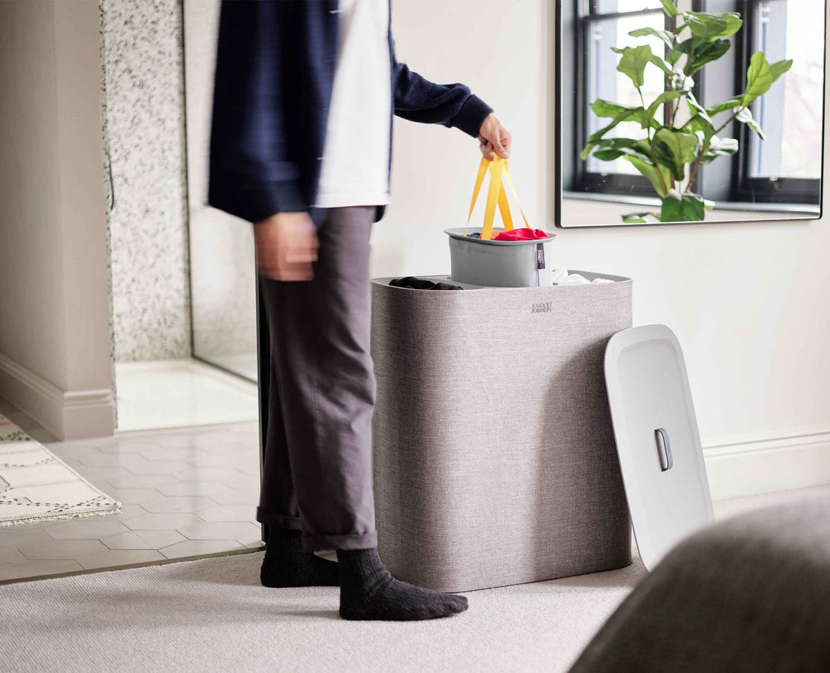 Tota Trio 90L Gray Laundry Separation Basket
