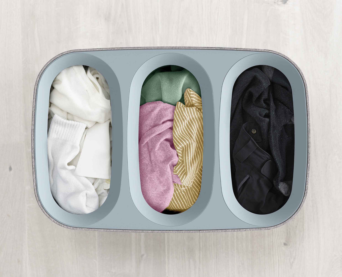Tota Trio 90L Gray Laundry Separation Basket
