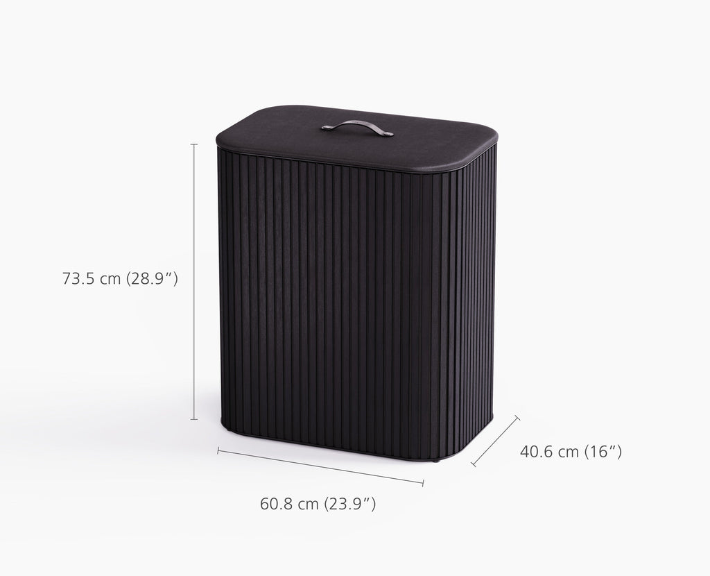 Tota Trio Luxe 90L Black Laundry Separation Basket